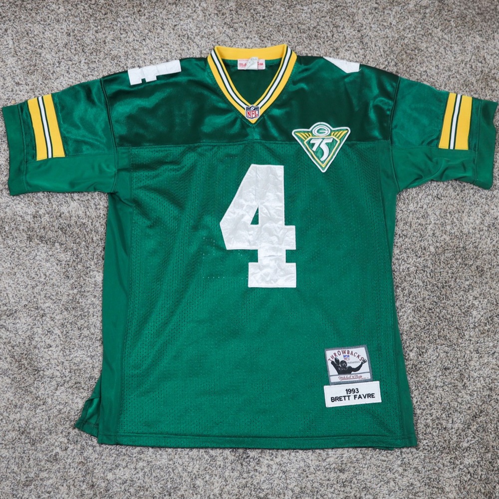 Green Bay Packers Brett Favre 4‎ Mitchell & Ness Throwback Jersey 48 Y2K Korea
